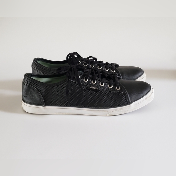 Van's Off The Wall Perforated Black Lace Up Women's Sneaker Size 7.5 - Picture 7 of 11